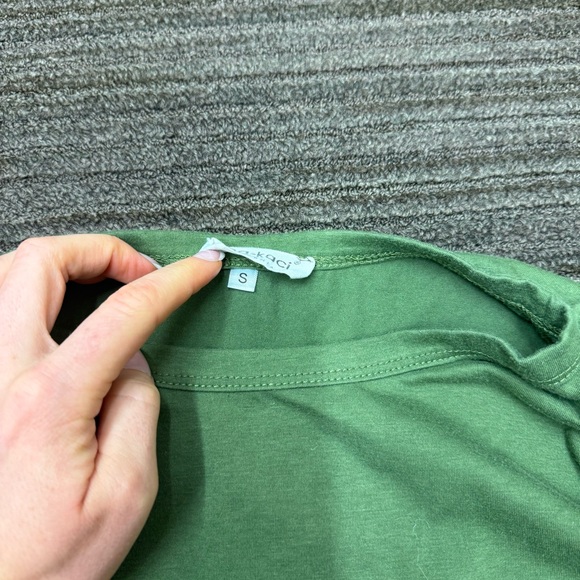 Anna-Kaci Green Sleeveless Tank Top High Neck Shoulder Detail - Picture 6 of 9